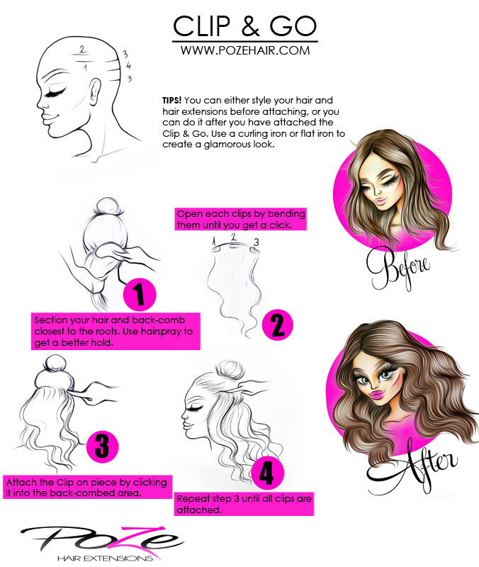 Poze Standard Clip & Go Miss Volume - 12AS Platinum Ash